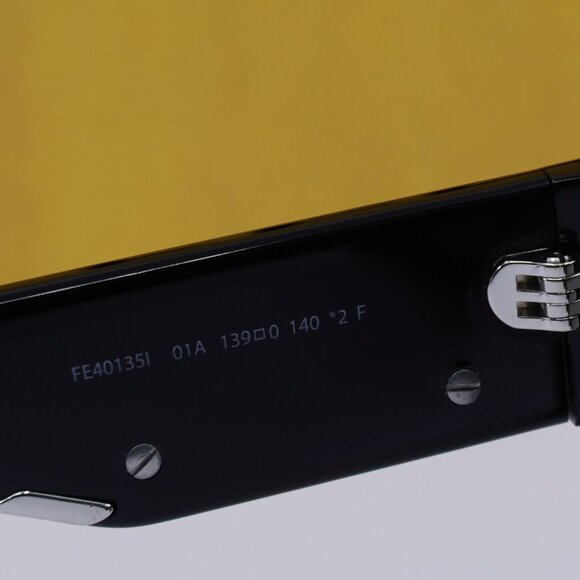 Fendi FE40135I 01A Cat Eye Sunglasses - Shiny Black/Smoke - Picture 10 of 11